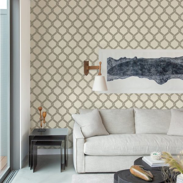 Payton Hexagon Trellis Wallpaper Online Hot Sale - Image 4