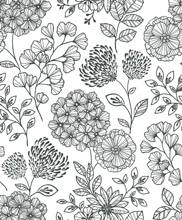 Ada Floral Wallpaper For Sale