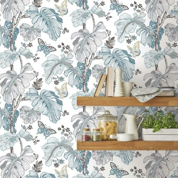 Boho Palm Peel and Stick Wallpaper Cheap - Image 2
