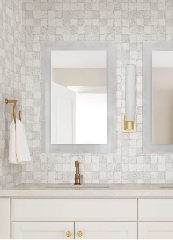 Varak Platinum Checkerboard Wallpaper on Sale - Image 2