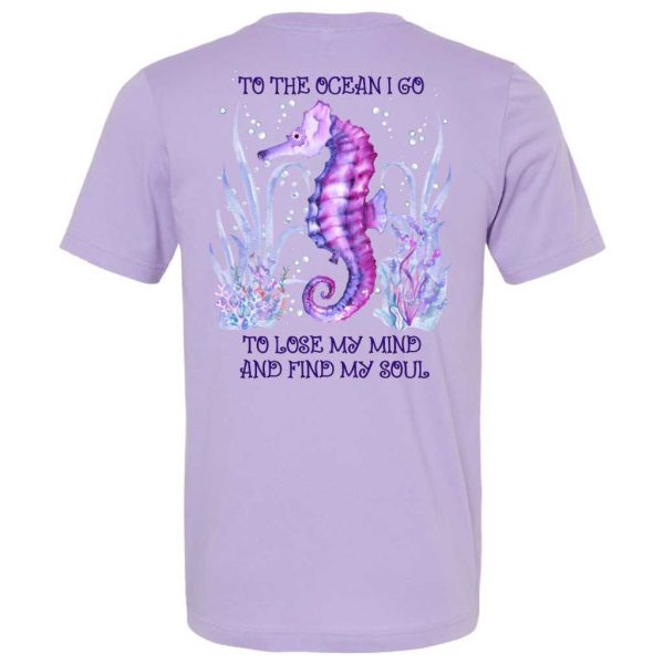 Ocean Soul Short Sleeve T-Shirt (Lavender) Online Hot Sale