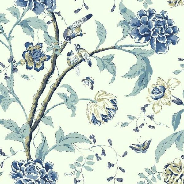 Teahouse Floral Sure Strip Wallpaper Online Sale