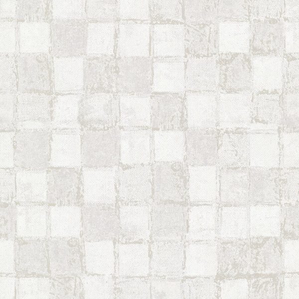 Varak Platinum Checkerboard Wallpaper on Sale
