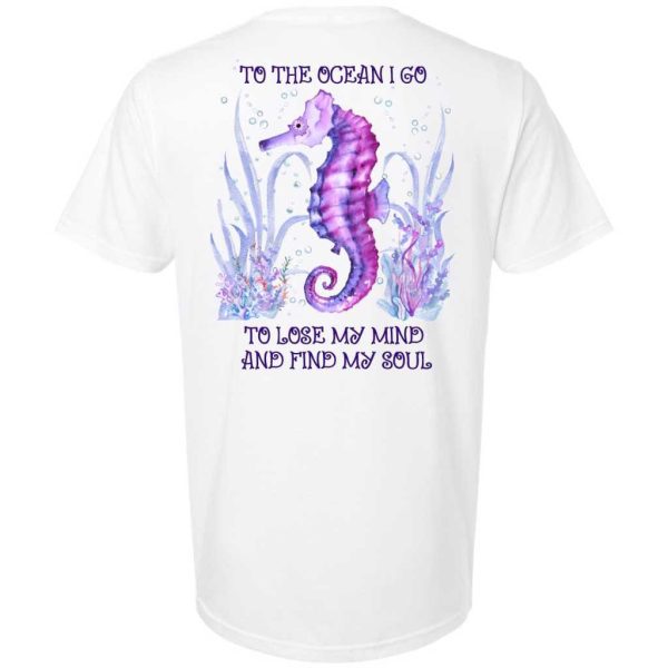 Ocean Soul Short Sleeve T-Shirt (White) Sale