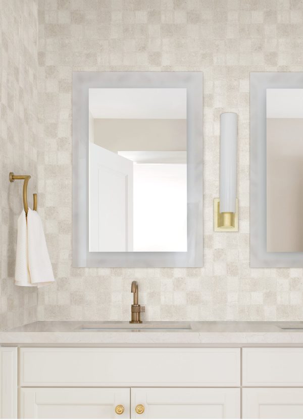 Varak Platinum Checkerboard Wallpaper on Sale - Image 4
