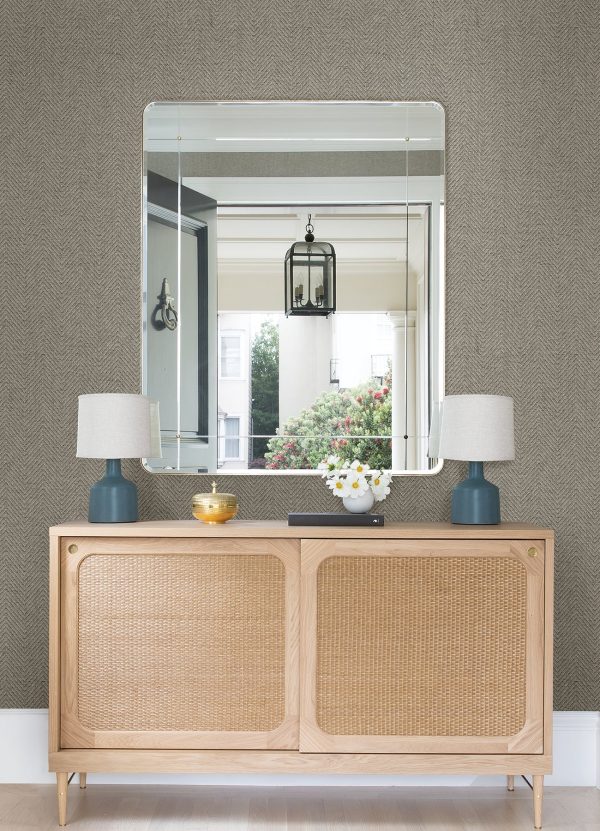 Madoka Dark Paper Weave Grasscloth on Sale - Image 2