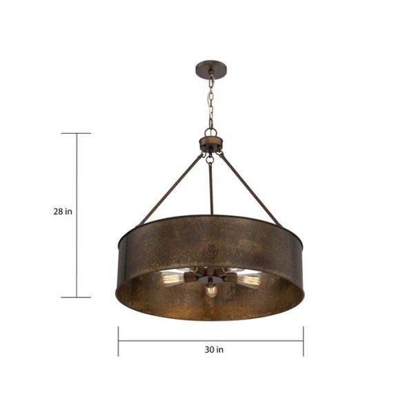 Vincent 5 - Light Shaded Unique   Statement Drum Chandelier #AD345 For Cheap - Image 3
