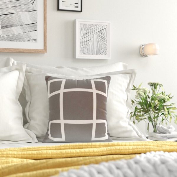 Bradway Square Steel Pillow Cover and Insert (1208ND) Fashion