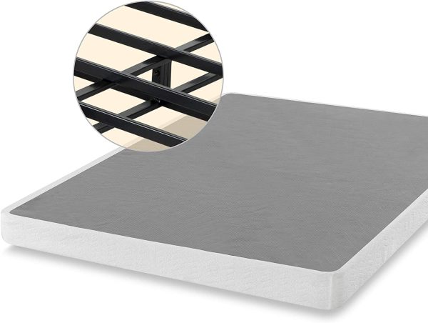 Zinus, Smart Box Spring, 5 Inch Low Rise Frame, Steel, White 1144CDR Online Hot Sale