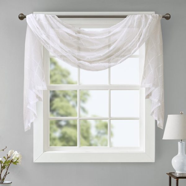 Niord Solid Sheer Window Scarf White (1209ND) Sale