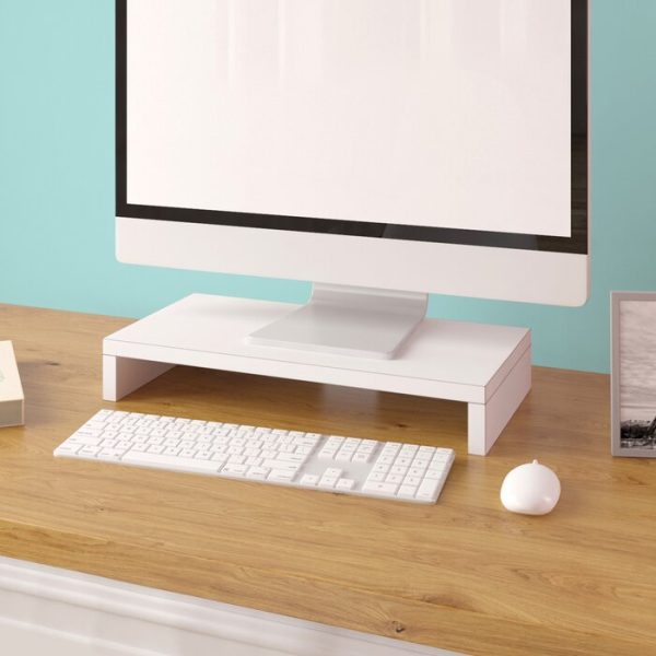 Figueroa EcoComputer Monitor Stand Riser and Desktop Organizer White #2540HW For Sale
