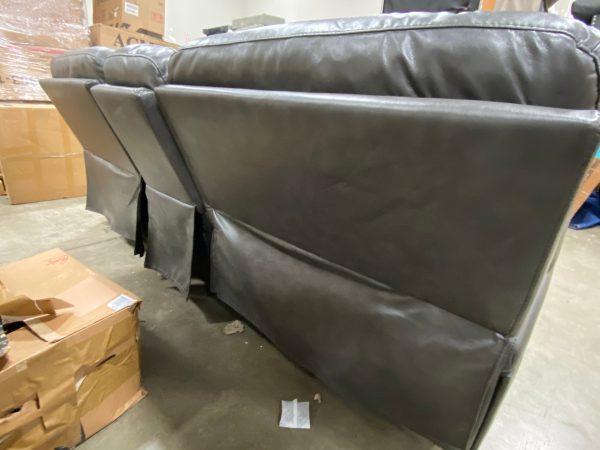 Saul Reclining Sectional Sofa with Console Gray on Sale - Image 3