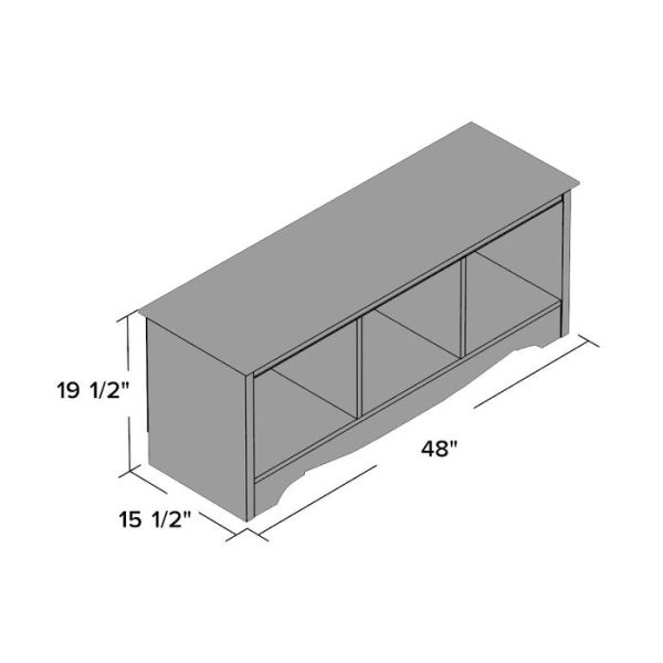 White Hayman Storage Bench (292MM) Discount - Image 3